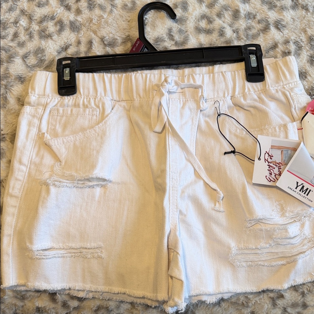 Celebrity Pink White Jean Shorts